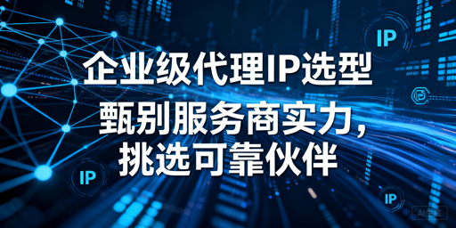 企业如何挑靠谱国内代理IP服务商？