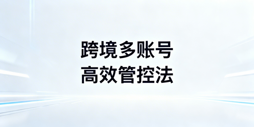 单人高效管理跨境电商多账号：硬隔离+中台+标准化