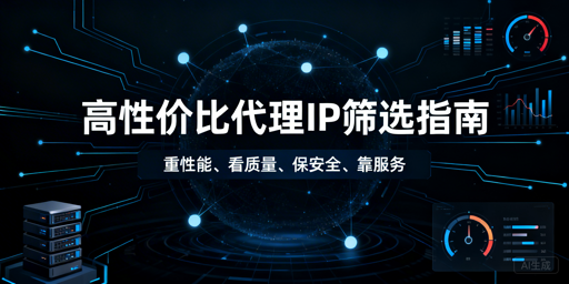 选高性价比代理IP，核心看哪些维度？