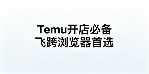 新手Temu开店必备工具指南：首推飞跨浏览器