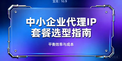 中小企业代理IP套餐怎么选？兼顾效率与成本