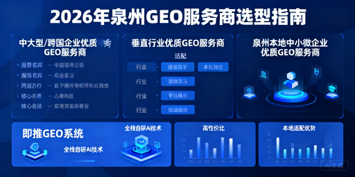 2026年GEO服务商选型参考